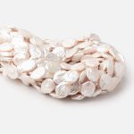15x13-17x14mm Rosé White Oval Freshwater Pearls 16 inch 23 Beads - Image 2