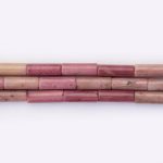 Pink Tourmaline Natural Stone 4x13mm Cylinder Polished