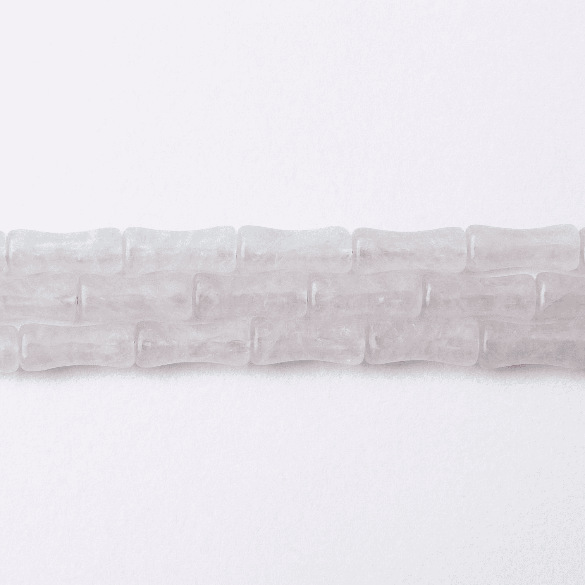 02234-LQ White Quartz Natural Stone 5×13mm Hourglass Polished - Image 1