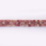 Pink Tourmaline Natural Stone 3mm Cube Polished