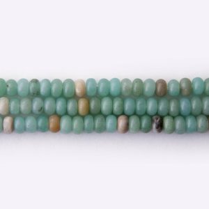 Amazonite Natural Stone 4×6mm Lentil Polished