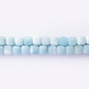Blue Aventurine Natural Stone 8mm Cube Sparkling Faceted