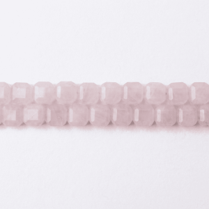 Rose Quartz Natural Stone 9mm Cube Sparkling Faceted