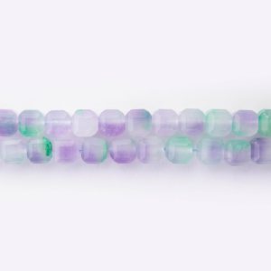 Fluorite Natural Stone 8mm Cube Sparkling Faceted