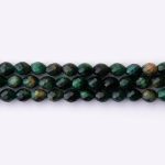 Green Tiger Eye Dyed Stone 5×6mm Oval Sparkling Faceted