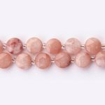 Cherry Quartz Natural Stone 10mm Lentil Faceted