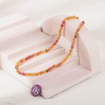 Pink Orange Quartz Natural Stone 5×6mm Oval Sparkling Faceted - Image 2