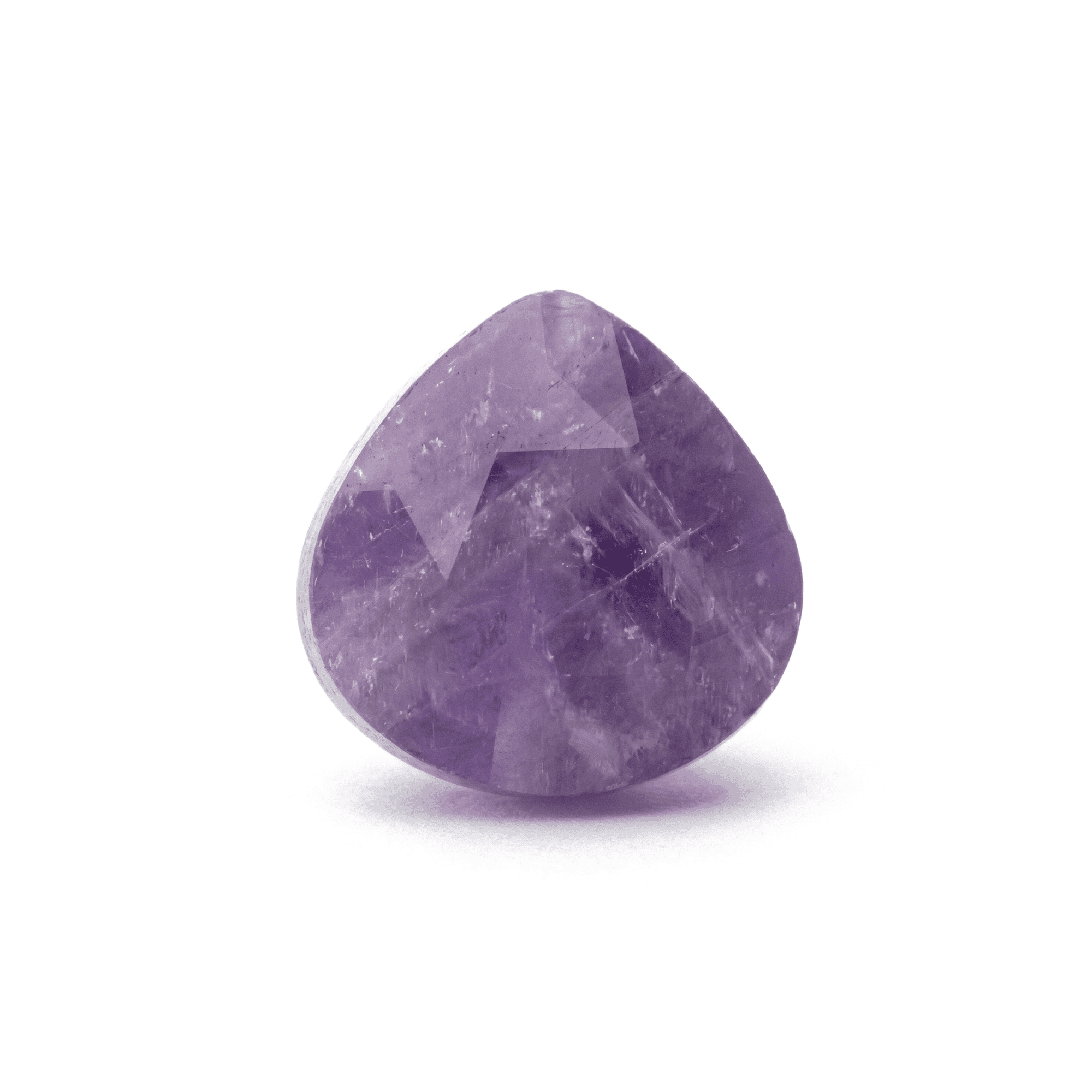 02289 LQ Amethyst Natural Stone 12mm Teardrop Sparkling Faceted Single Piece - Image 1