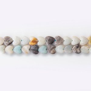 Multicolor Amazonite Natural Stone 8mm Heart Sparkling Faceted