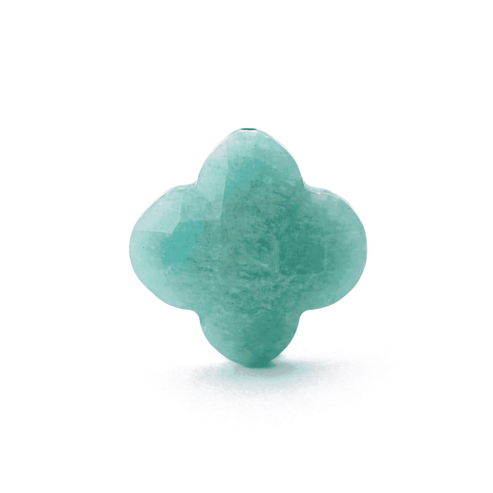 02298-1 Amazonite Natural Stone 13mm Van Cleef Sparkling Faceted Single Piece - Image 1