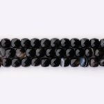 Black Banded Agate Natural Stone 7mm Cube Sparkling Faceted