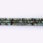 African Turquoise Natural Stone 2×4mm Lentil Polished
