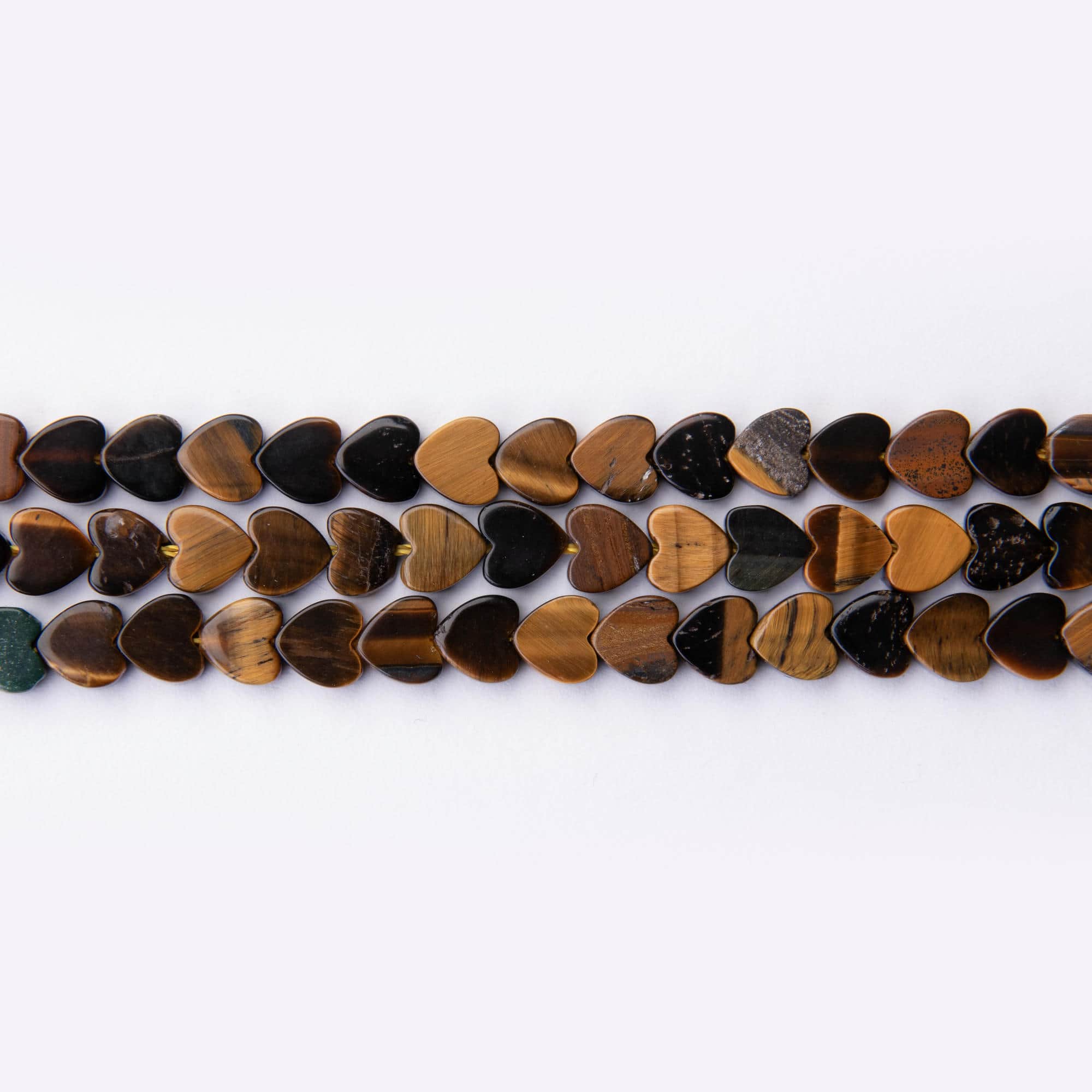 02335 LQ Tiger Eye Natural Stone 6mm Heart Polished - Image 1