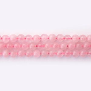 Rose Quartz Natural Stone 6mm Round Polished
