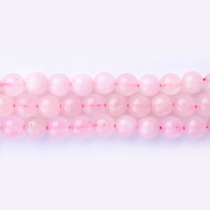 Rose Quartz Natural Stone 8mm Round Polished