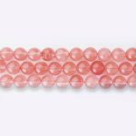 Cherry Quartz Natural Stone 8mm Round Polished