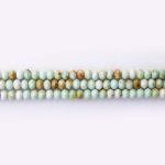 Mongolian Turquoise Natural Stone 3×4mm Lentil Sparkling Faceted