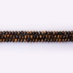 Tiger Eye Natural Stone 3×4mm Lentil Sparkling Faceted
