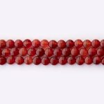 Red Agate Natural Stone 6mm Lentil Sparkling Faceted