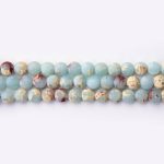 Blue Imperial Jasper Natural Stone 6mm Lentil Sparkling Faceted