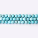 Turquoise Tibetan Stone 6mm Lentil Sparkling Faceted