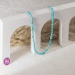 Turquoise Tibetan Stone 6mm Lentil Sparkling Faceted - Image 2