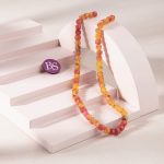 Pink Orange Quartz Natural Stone 5mm Cube Sparkling Faceted - Image 2