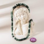 Moss Agate Natural Stone 5mm Cube Sparkling Faceted - Image 2