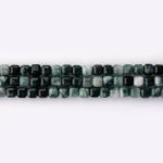 Moss Agate Natural Stone 5mm Cube Sparkling Faceted