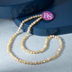 Natural Cream Yellow Shell 4mm Round Faceted - Image 2