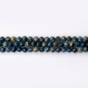 Azurite Natural Stone 4mm Round Sparkling Faceted