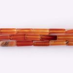 Carnelian Agate Natural Stone 4×14mm Cuboid Polished