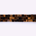 Tiger Eye Natural Stone 4mm Cube Polished