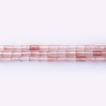 Cherry Quartz Natural Stone 2×4mm Cylinder Polished