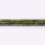 Green Jade Natural Stone 2×4mm Cylinder Polished