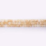 Golden Rutilated Quartz Natural Stone 2×5mm Lentil Polished