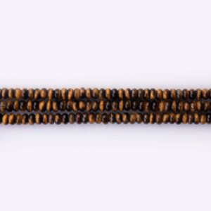 Tiger Eye Natural Stone 2×4mm Lentil Polished