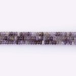 Amethyst Natural Stone 2×5mm Lentil Polished