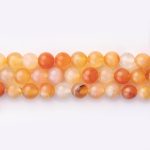 Orange Agate Natural Stone 8mm Round Polished