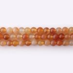 Orange Agate Natural Stone 6mm Round Polished