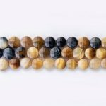 Dream Tiger Eye Dyed Stone 8mm Lentil Sparkling Faceted