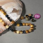 Dream Tiger Eye Dyed Stone 8mm Lentil Sparkling Faceted - Image 2