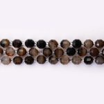 Brown Agate Natural Stone 7×8mm Hexagonal Sparkling Faceted