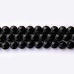 Onyx Natural Stone 8mm Lentil Sparkling Faceted