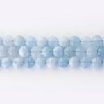 Aquamarine Natural Stone 8mm Lentil Sparkling Faceted
