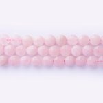Rose Quartz Natural Stone 8mm Lentil Sparkling Faceted