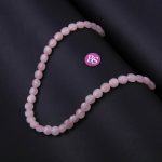 Rose Quartz Natural Stone 8mm Lentil Sparkling Faceted - Image 2