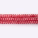 Strawberry Quartz Natural Stone 4×6mm Lentil Polished