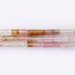 Watermelon Quartz Natural Stone 4×13mm Cylinder Polished