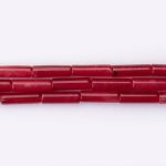 Red Jade Natural Stone 4×14mm Cylinder Polished